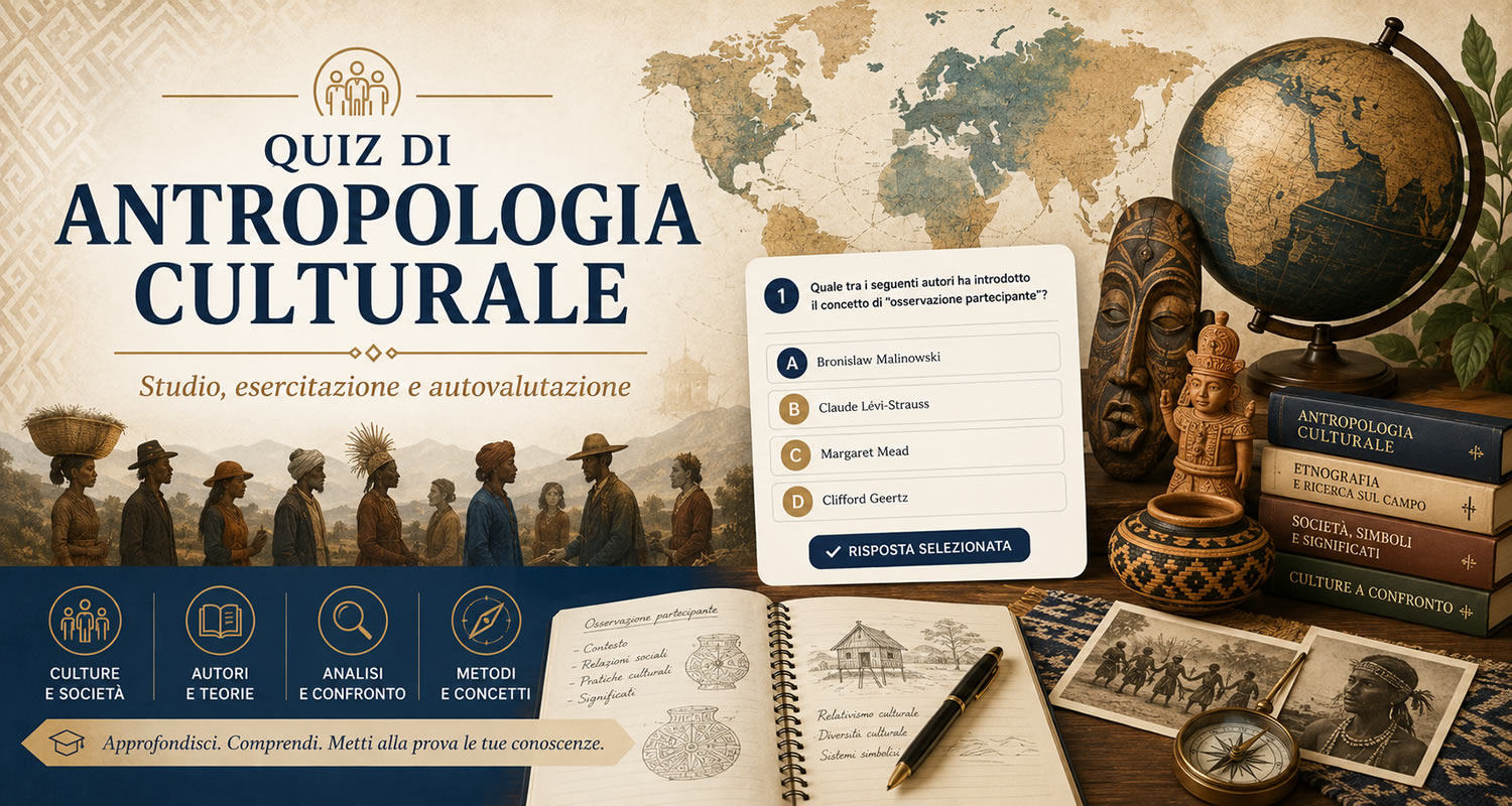 QUIZ di ANTROPOLOGIA CULTURALE
