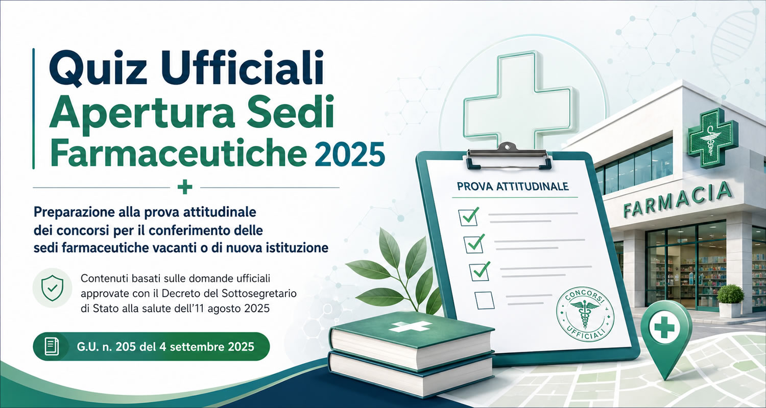 QUIZ di APERTURA SEDI FARMACEUTICHE