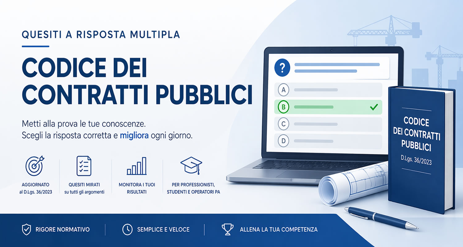 QUIZ di CODICE DEI CONTRATTI PUBBLICI