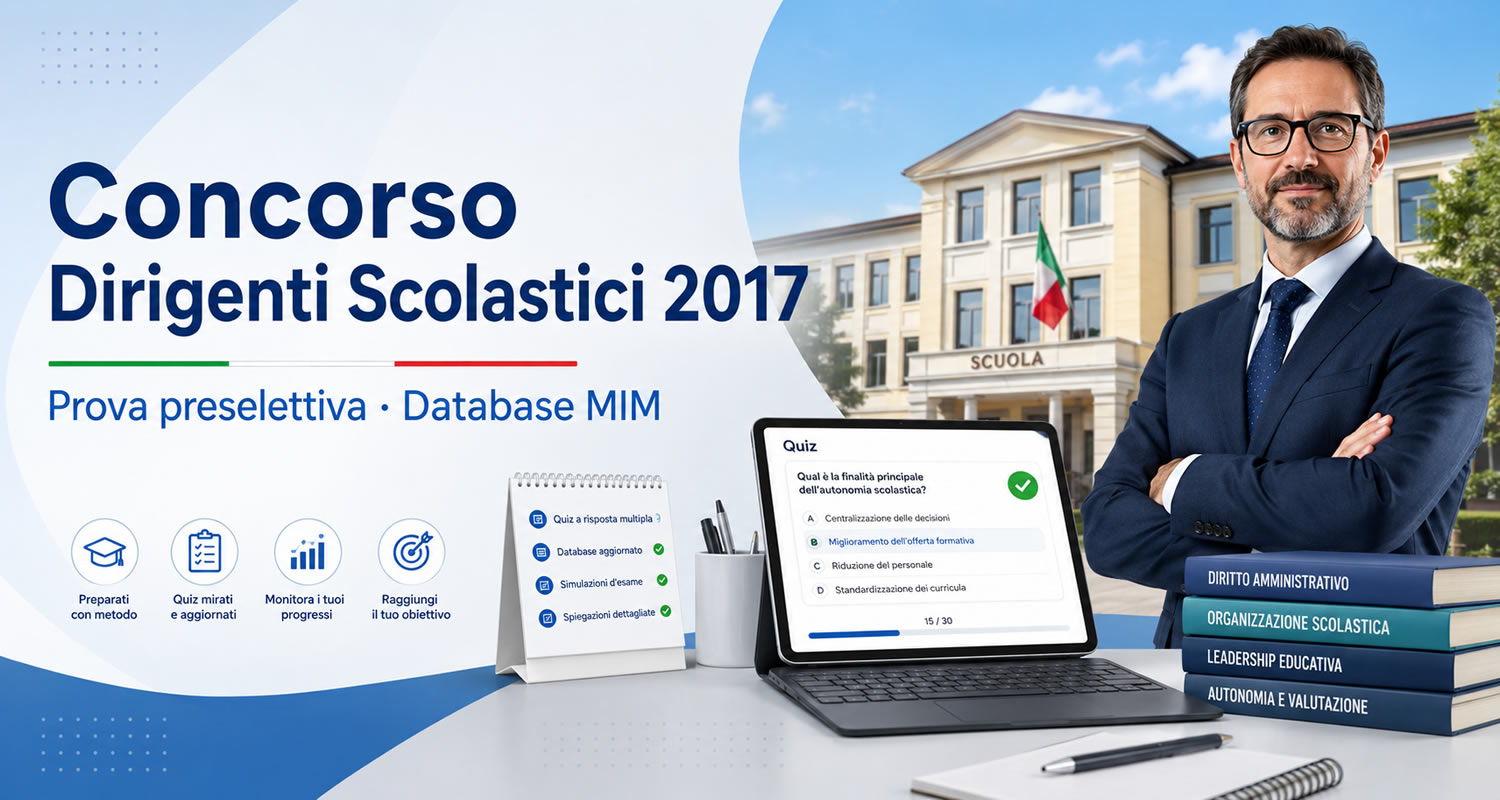 QUIZ di PROVA PRESELETTIVA CONCORSO DIRIGENTI SCOLASTICI