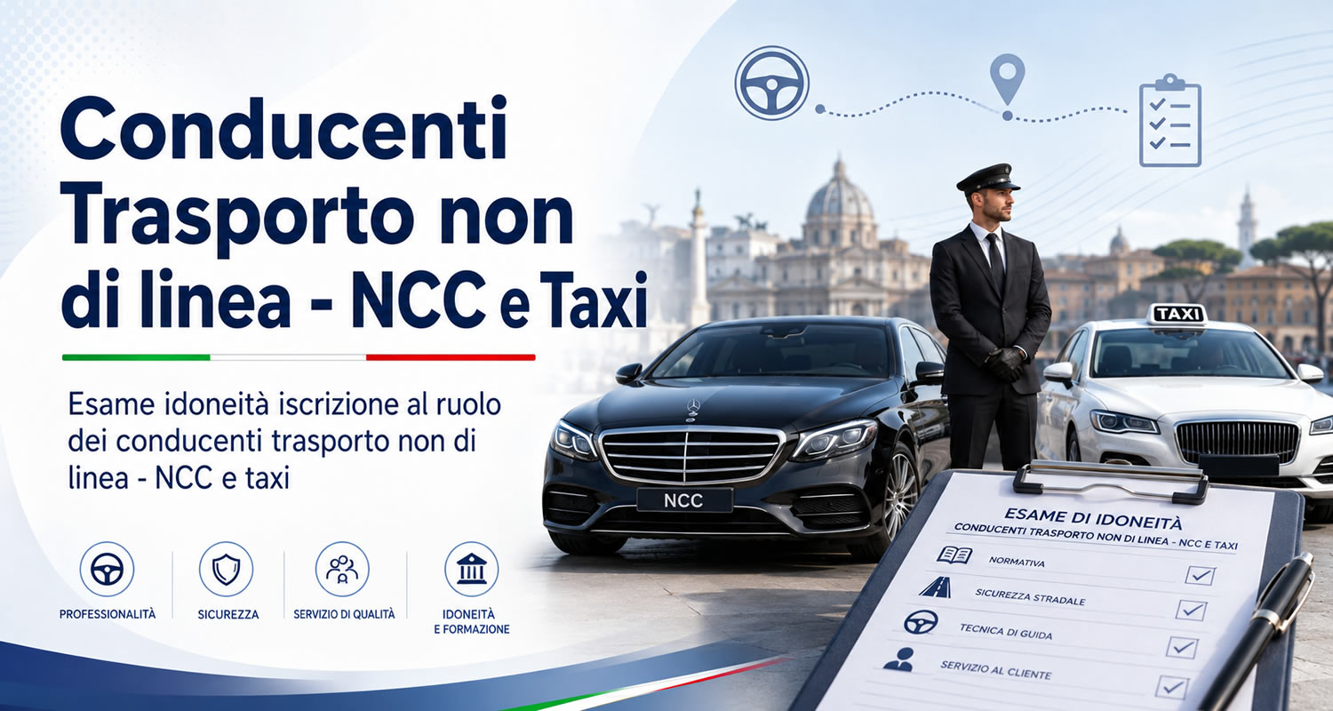 Quiz Conducenti Trasporto non di linea - NCC e Taxi