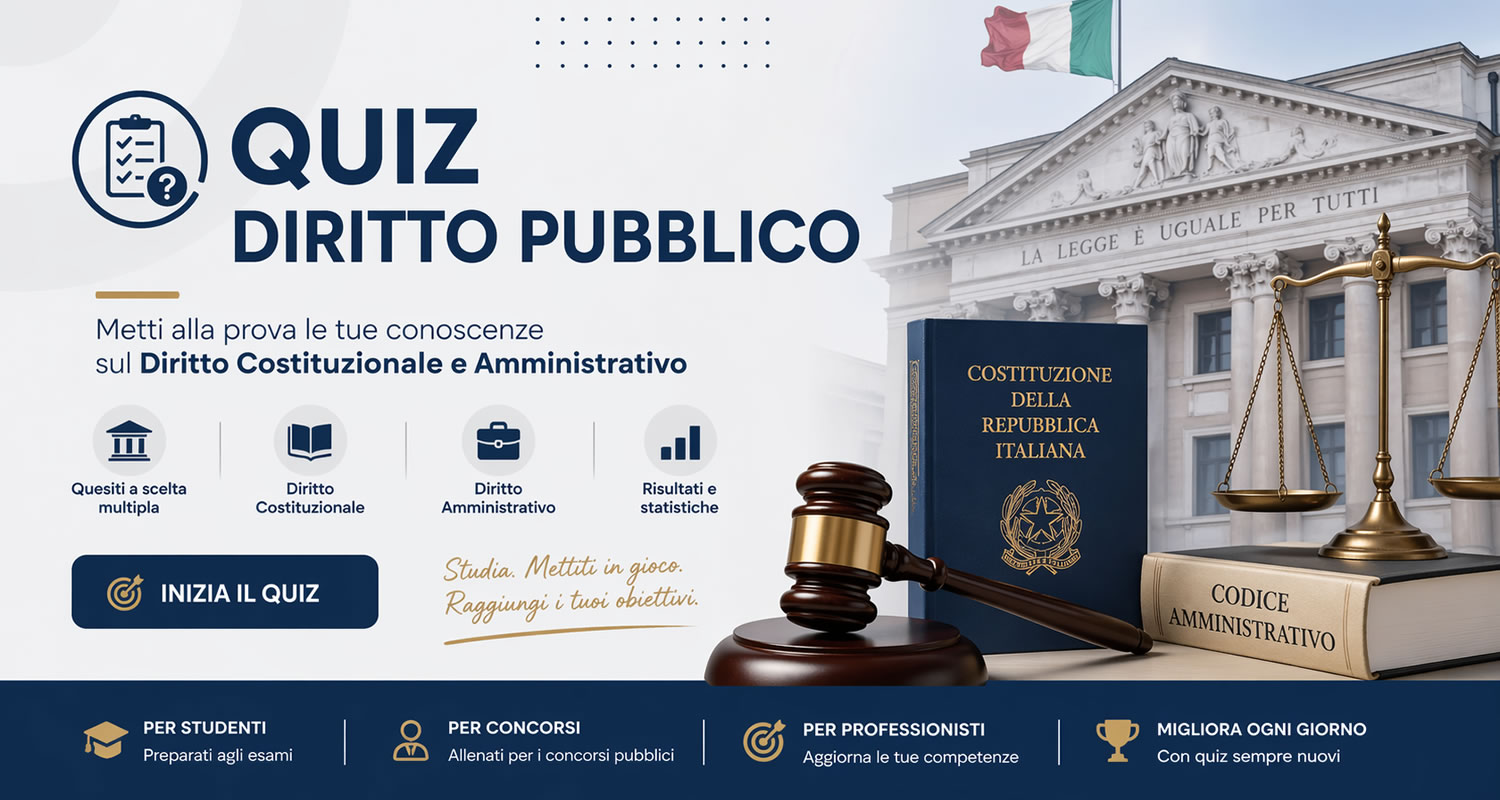 QUIZ di DIRITTO PUBBLICO