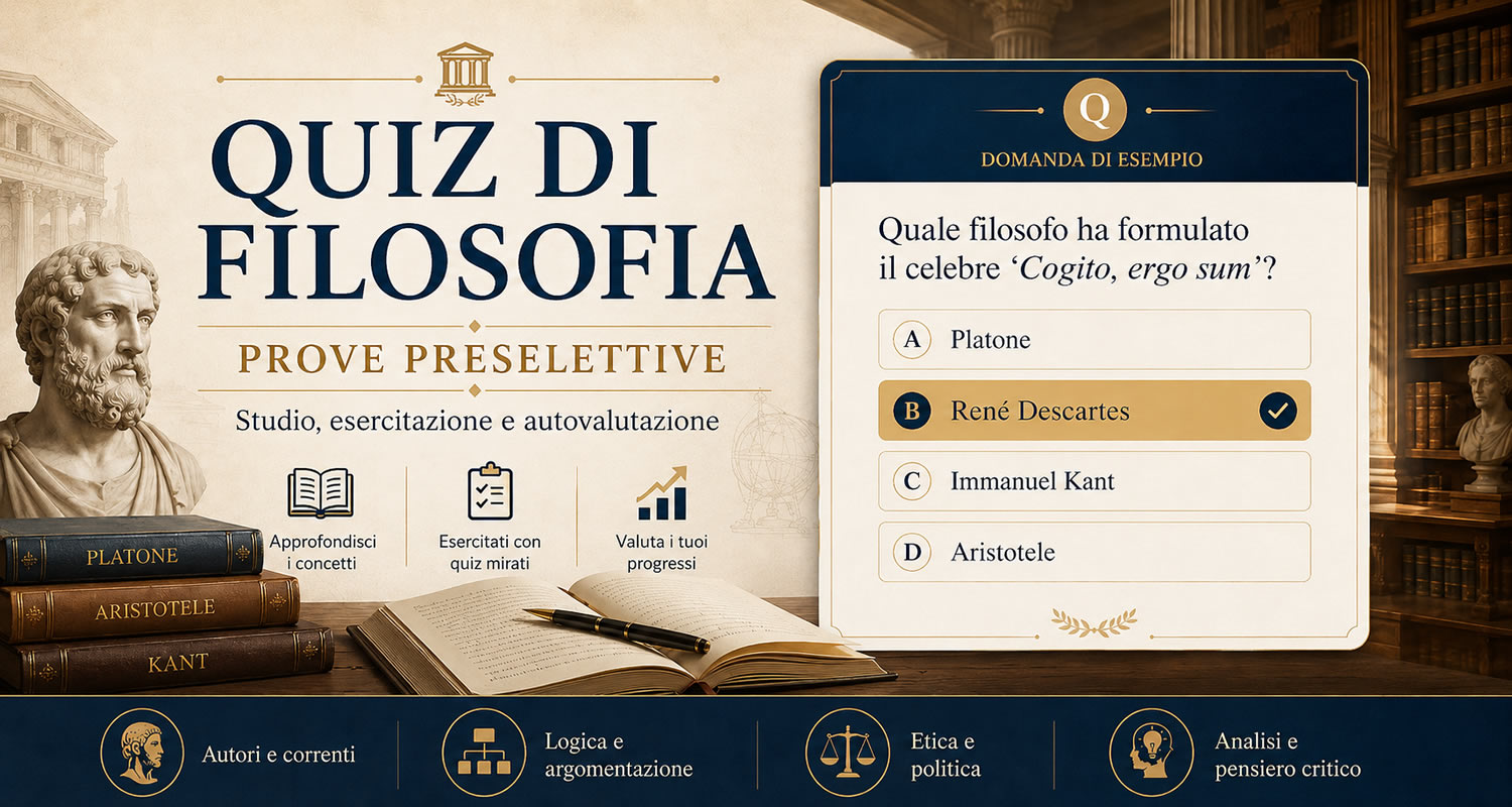 QUIZ di FILOSOFIA - PROVE PRESELETTIVE