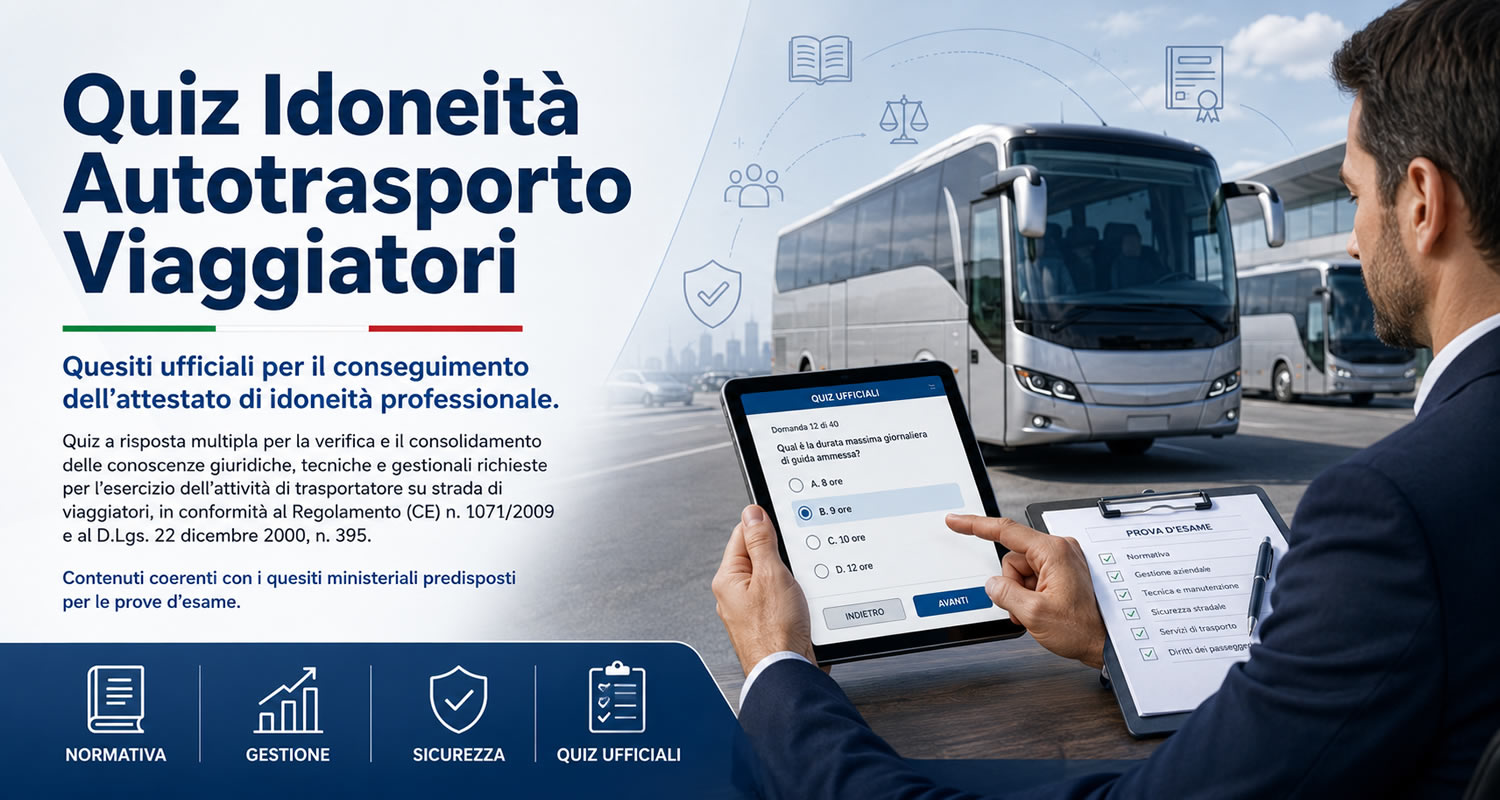 QUIZ di AUTOTRASPORTO VIAGGIATORI