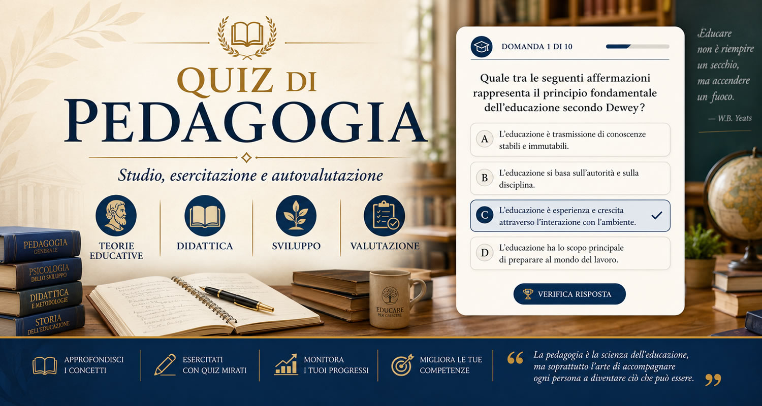 QUIZ di PEDAGOGIA