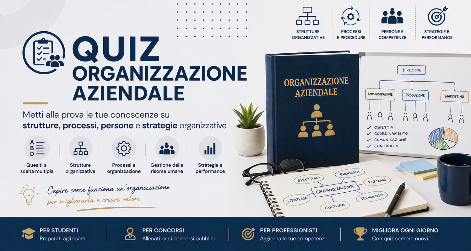 QUIZ di ORGANIZZAZIONE AZIENDALE