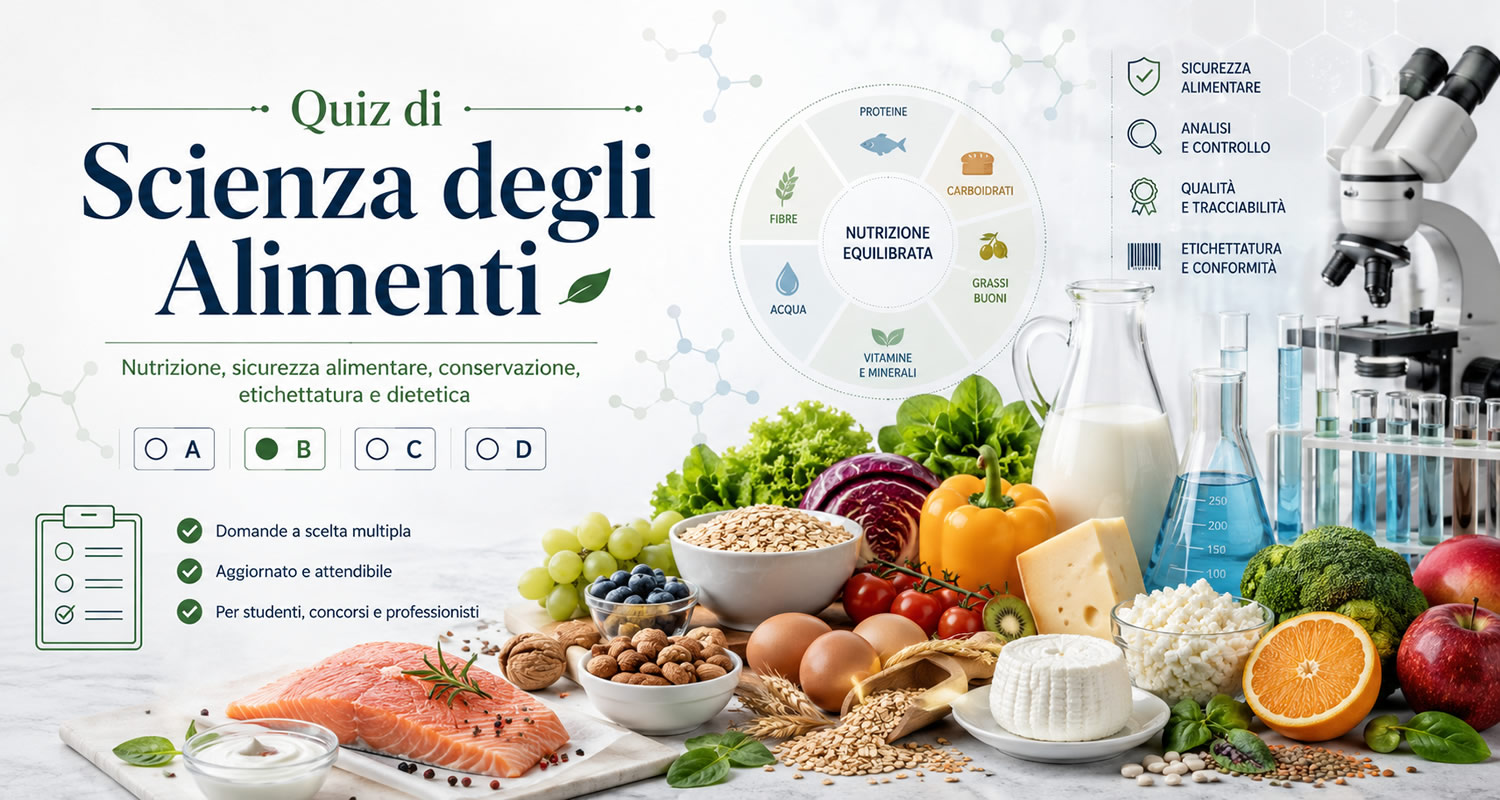 QUIZ di SCIENZA DEGLI ALIMENTI